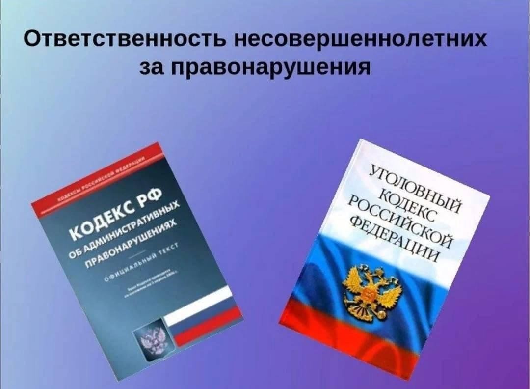 Ответственность несовершеннолетних за правонарушения и преступления.